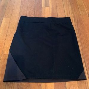 Color Blocked Black/Brown Mini Skirt